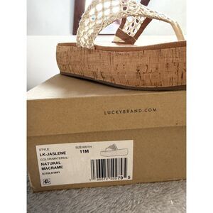Lucky Brand Jaslene Macrame Cork Platform Sandal SZ 11 NIB